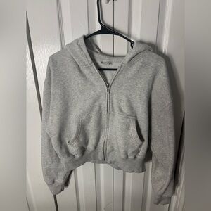 Gray Zip-Up Hoodie